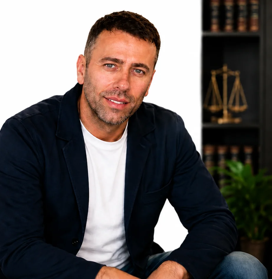 Andrei Barbulescu, avocat, în biroul său