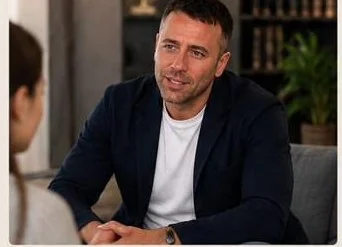 Andrei Barbulescu în consultanță cu un client